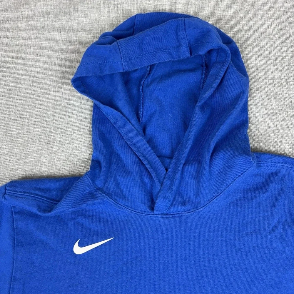 Nike Shirt Mens Medium Blue Short Sleeve Hooded The Nike Player Tee AJ6714-493